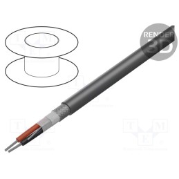 1 rol x ALPHA WIRE - 86002CY SL001 - Wire, Xtra Guard® Flex, 2x28AWG, Al foil,tinned copper braid