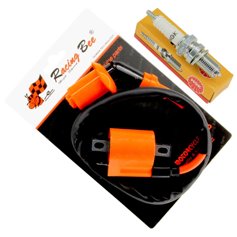 Racing bee coil spark plug bashan atv quad tuning egl