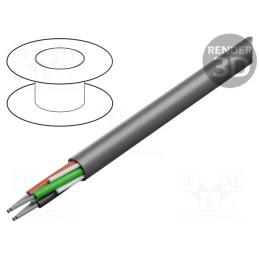 1 rol x ALPHA WIRE - 79052 SL001 - Wire, EcoFlex®, 4x24AWG, unshielded, 600V, 305m, Cu, stranded