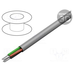 1 rol x ALPHA WIRE - 79012 SL005 - Wire, EcoFlex®, 4x18AWG, unshielded, 600V, 30.5m, Cu, stranded