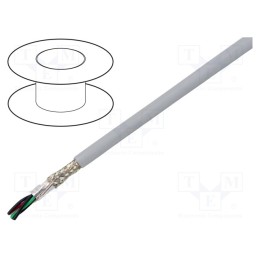 1 rol x ALPHA WIRE - 78373 SL001 - Wire, EcoCable Mini, 3x2x24AWG, MPPE, dark grey, 300V, 305m, 1000ft