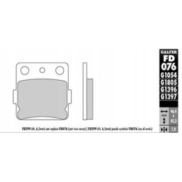 Galfer brake pads kh84 semi-metallic 7-8mm