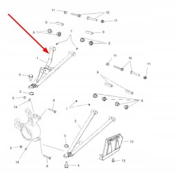 Polaris 1019808 385 lower rear left wishbone