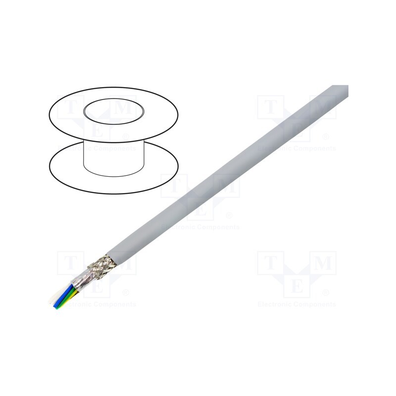 1 rol x ALPHA WIRE - 78330 SL001 - Wire, EcoCable Mini, 10x24AWG, MPPE, dark grey, 300V, halogen free