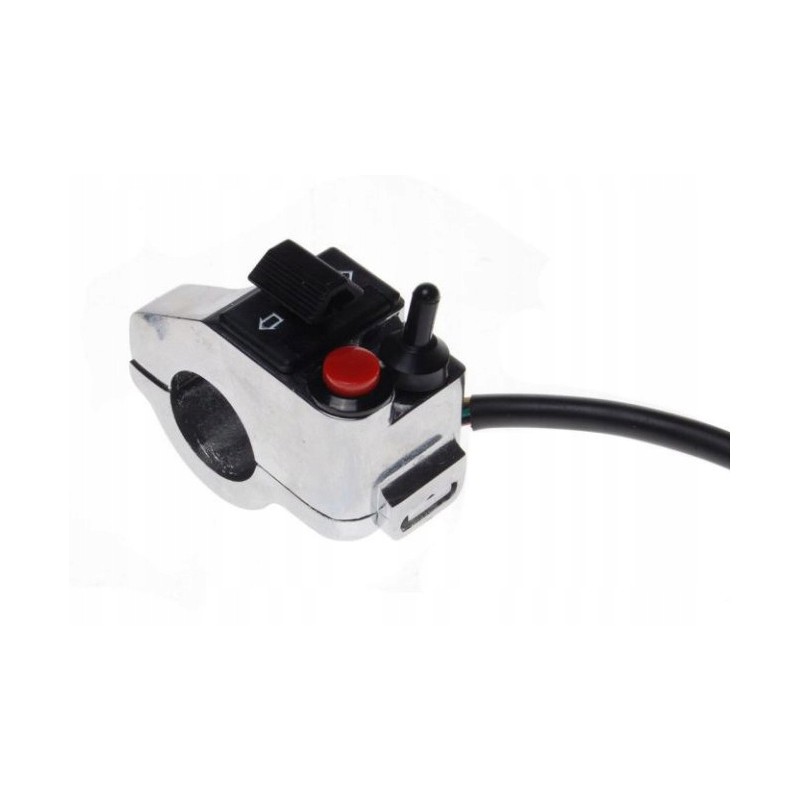 Universal turn signal switch for ATV, chrome