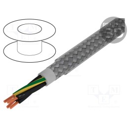 1 rol x ALPHA WIRE - 470041CY CL033 - Wire, Pro-Met, 4G1mm2, shielded,tinned copper braid, PVC, 100m