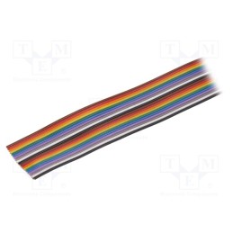 1 rol x ALPHA WIRE - 3541/7 MC005 - Wire: ribbon, HookUp Wire, 15x24AWG, stranded, Cu, unshielded, PVC