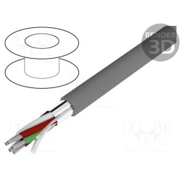 1 rol x ALPHA WIRE - 1295C SL001 - Wire, Alpha Essential C&C, 5x22AWG, shielded,Al-PET foil, PVC