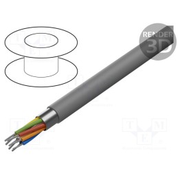 1 rol x ALPHA WIRE - 1218C SL001 - Wire, Alpha Essential C&C, 8x24AWG, shielded,Al-PET foil, PVC