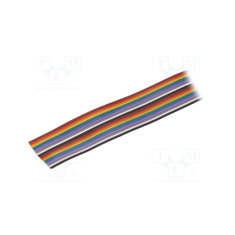 1 rol x ALPHA WIRE - 3515 MC005 - Wire: ribbon, HookUp Wire, 15x22AWG, stranded, Cu, unshielded, PVC