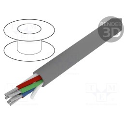 1 rol x ALPHA WIRE - 1176C SL001 - Wire, Alpha Essential C&C, 6x22AWG, unshielded, 300V, 305m, Cu