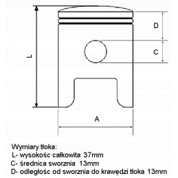 ATV quad cross Chinese piston 110 cm3 2 grinding