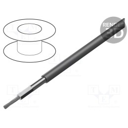 1 rol x ALPHA WIRE - 5481C SL005 - Wire, Xtra Guard® 1, 1x2x22AWG, Al-PET-Al foil, PVC, dark grey