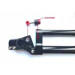 Anti-vibration handlebar with 22 mm elastomer