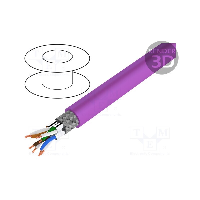 1 rol x LOGILINK - CQ6500D - Wire, S/FTP, industrial Ethernet,PROFINET, 7a, solid, Cu, LSZH