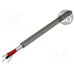 1 rol x ALPHA WIRE - 2403C SL001 - Wire, Alpha Essential C&C, 3x22AWG, shielded,Al-PET foil, PVC