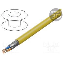 1 rol x LOGILINK - CPV0070 - Wire, S/FTP, 7, solid, OFC, LSZH, yellow, 100m, Øcable: 7.6mm
