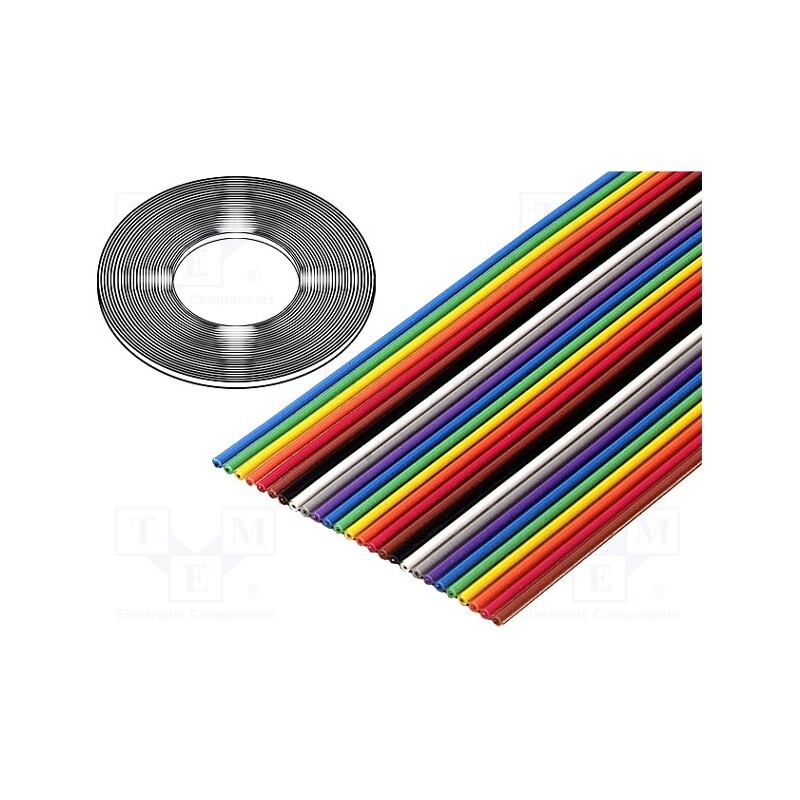 1 rol x 3M - 3302/50SF (100FT) - Wire: ribbon, 50x28AWG, 1.27mm, stranded, Cu, unshielded, PVC, 50V