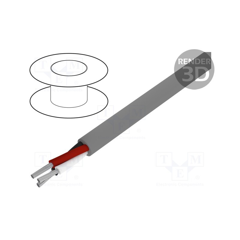 1 rol x ALPHA WIRE - 1891/3C SL001 - Wire, Alpha Essential C&C, 3x14AWG, unshielded, 300V, 305m, Cu