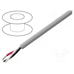 1 rol x ALPHA WIRE - 78023 SL001 - Wire, EcoCable Mini, 3x24AWG, unshielded, 300V, 305m, Cu, stranded