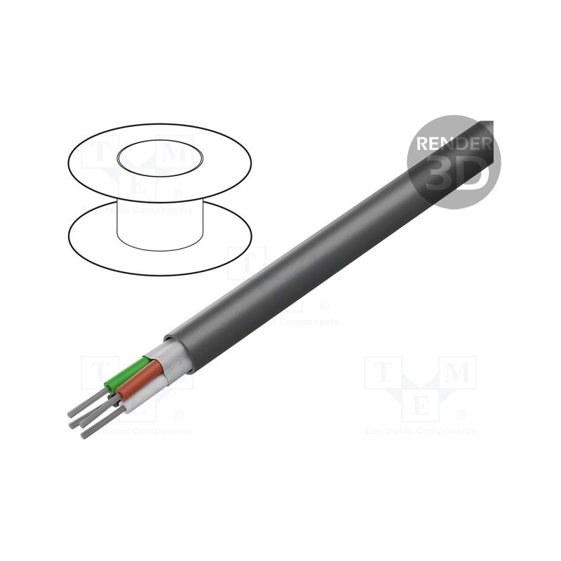 1 rol x ALPHA WIRE - 5064C SL005 - Wire, Xtra Guard® 1, 4x18AWG, unshielded, 300V, 30.5m, Cu, stranded