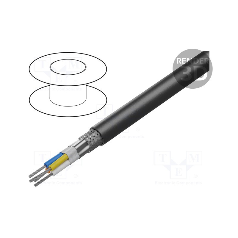 1 rol x HARTING - 9456000108 - Wire, EtherRail®, 4x22AWG, railway industry,outdoor, 5, stranded