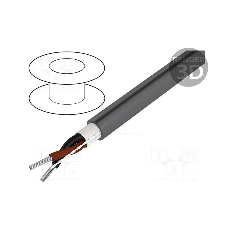 1 rol x ALPHA WIRE - 5002C SL001 - Wire, Xtra Guard® 1, 2x22AWG, unshielded, 300V, 305m, Cu, stranded