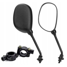 Black mirrors with handlebar mounts