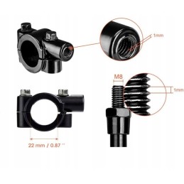 Black mirrors with handlebar mounts