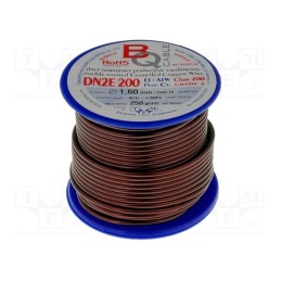 1 rol x BQ CABLE - DN2E1.60/0.25 - Coil wire, double coated enamelled, 1.6mm, 0.25kg, -65÷200°C