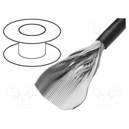 1 rol x 3M - 3759/16 (100FT) - Wire: ribbon, round, 1.27mm, stranded, Cu, unshielded, PVC, black