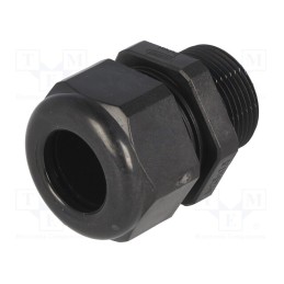 1 pcs x HELUKABEL - HSK-L M25 RAL9005 - Cable gland, with long thread, M25, 1.5, IP68, polyamide, black