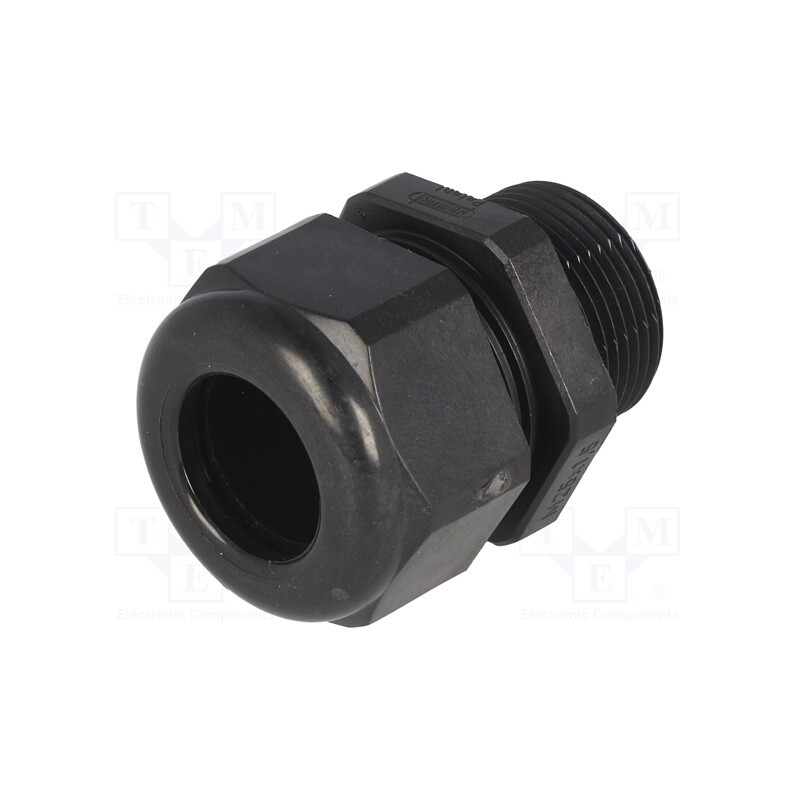 1 pcs x HELUKABEL - HSK-L M25 RAL9005 - Cable gland, with long thread, M25, 1.5, IP68, polyamide, black