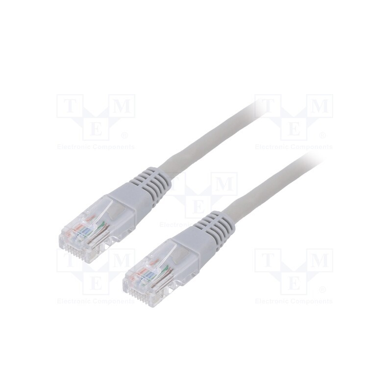 1 pcs x GEMBIRD - PP12-7.5M - Patch cord, U/UTP, 5e, stranded, CCA, PVC, grey, 7.5m, 26AWG