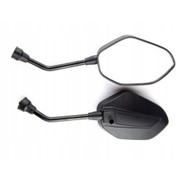 Set of black mirrors with handlebar holders LU8125 M10