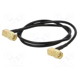 1 pcs x ONTECK - SMA-06-0.5 - Cable, 50Ω, 0.5m, SMA plug,both sides, black, angled