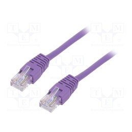 1 pcs x GEMBIRD - PP12-2M/V - Patch cord, U/UTP, 5e, stranded, CCA, PVC, violet, 2m, 26AWG