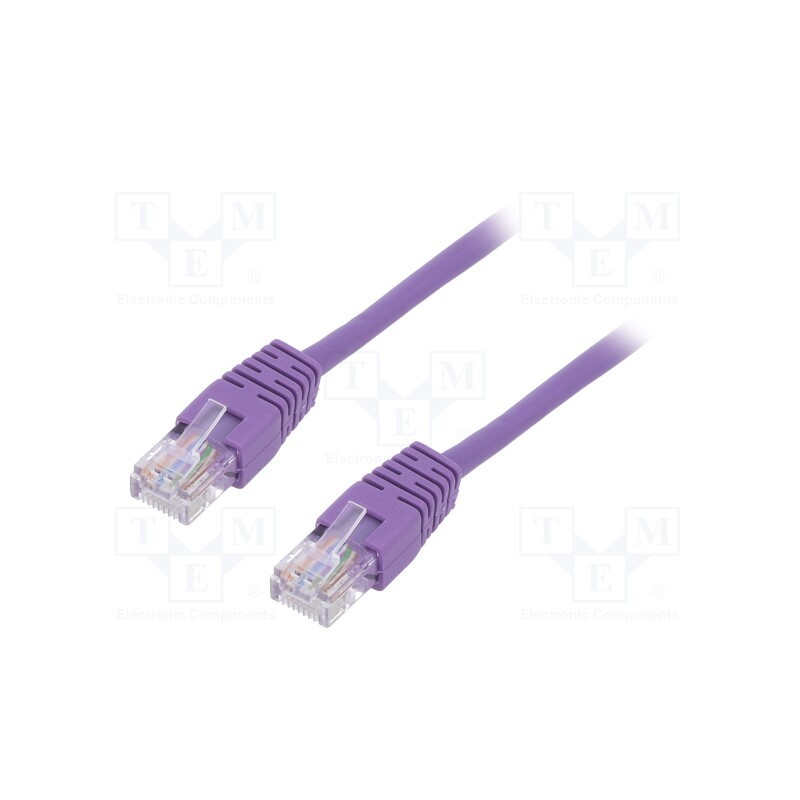 1 pcs x GEMBIRD - PP12-2M/V - Patch cord, U/UTP, 5e, stranded, CCA, PVC, violet, 2m, 26AWG