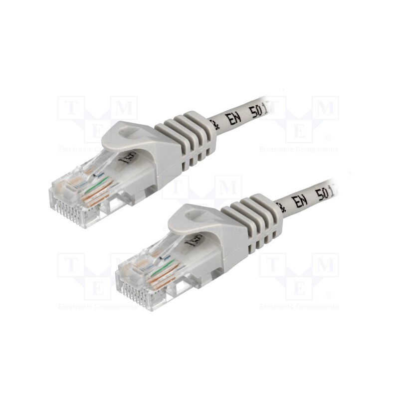 1 pcs x LOGILINK - CP1022U - Patch cord, U/UTP, 5e, CCA, grey, 0.5m, RJ45 plug,both sides