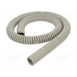 1 m x PARTEX - SP-25100KN8 - Spiral wrapping, PVC, grey, L: 1m, -30÷60°C, SP, Features: flexible