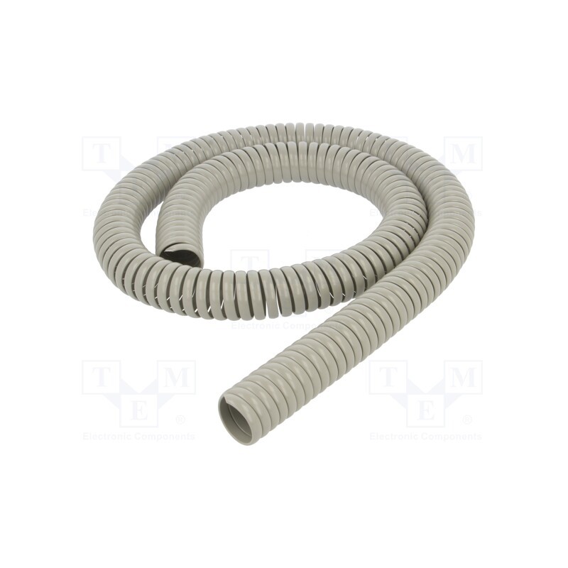 1 m x PARTEX - SP-25100KN8 - Spiral wrapping, PVC, grey, L: 1m, -30÷60°C, SP, Features: flexible