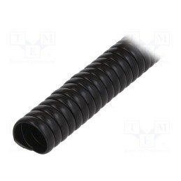 1 m x PARTEX - SP-20100KN0 - Spiral wrapping, PVC, black, L: 1m, -30÷60°C, SP, Features: flexible
