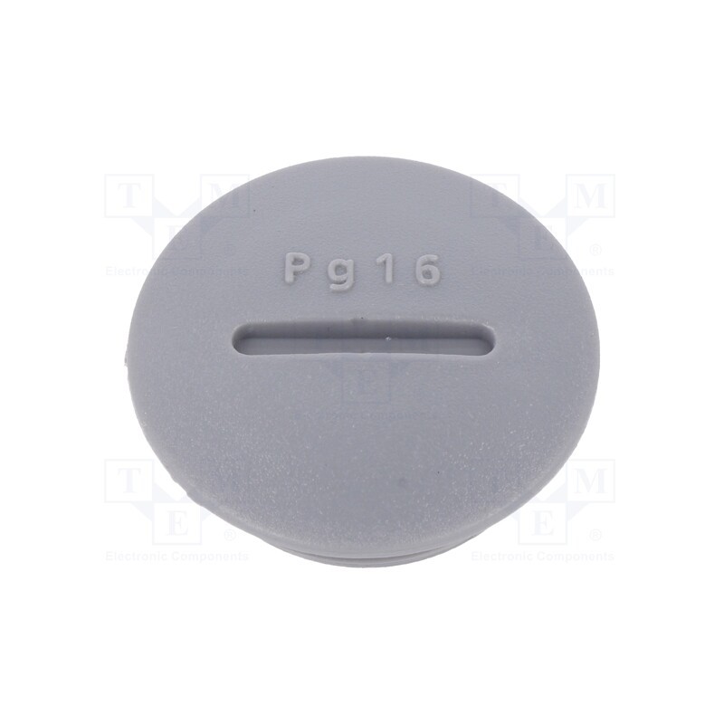 1 pcg x ALPHA WIRE - HPP16 SL080 - Stopper, PG16, polyamide, dark grey, Thread: PG, 6mm, 10pcs.