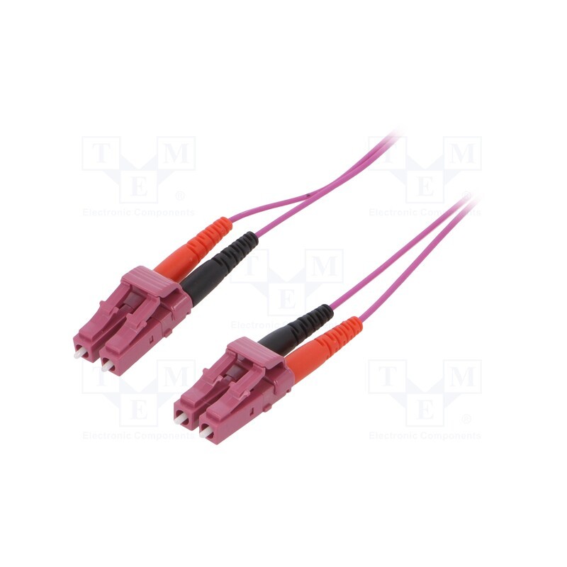 1 pcs x DIGITUS - DK-HD2533-01-4 - Fiber patch cord, OM4, LC/UPC,both sides, 1m, LSZH, purple