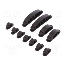 1 pcs x LOGILINK - KAB0039 - Set of clips, black, self-adhesive