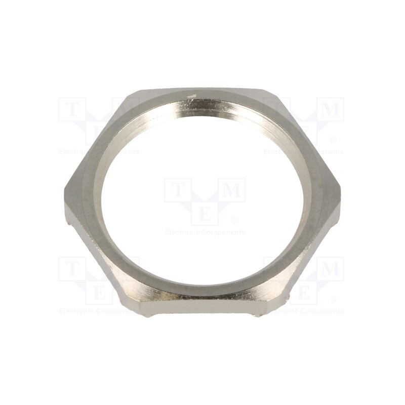 1 pcs x HUMMEL - 1.167.1600.01 - Nut, with earthing, PG16, brass, nickel, Thk: 3mm, Spanner: 26mm