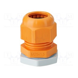 1 pcs x HENSEL - 36001035 - Cable gland, M25, 1.5, IP66, polyamide, orange
