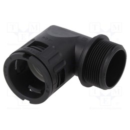 1 pcs x LAPP - 55501195 - 90° angled connector, Thread: metric,outside, polyamide 6, black