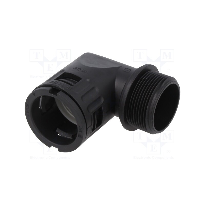 1 pcs x LAPP - 55501195 - 90° angled connector, Thread: metric,outside, polyamide 6, black