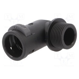1 pcs x PMA - BVWD-M202GT - 90° angled connector, Thread: metric,outside, polyamide 6, black